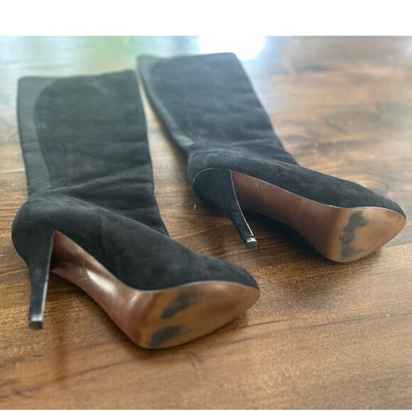 ⭐️ Enzo Angiolini Black Suede Leather Tall Heel‎ Vintage Boots Women's Size 6.5 - Picture 4 of 9
